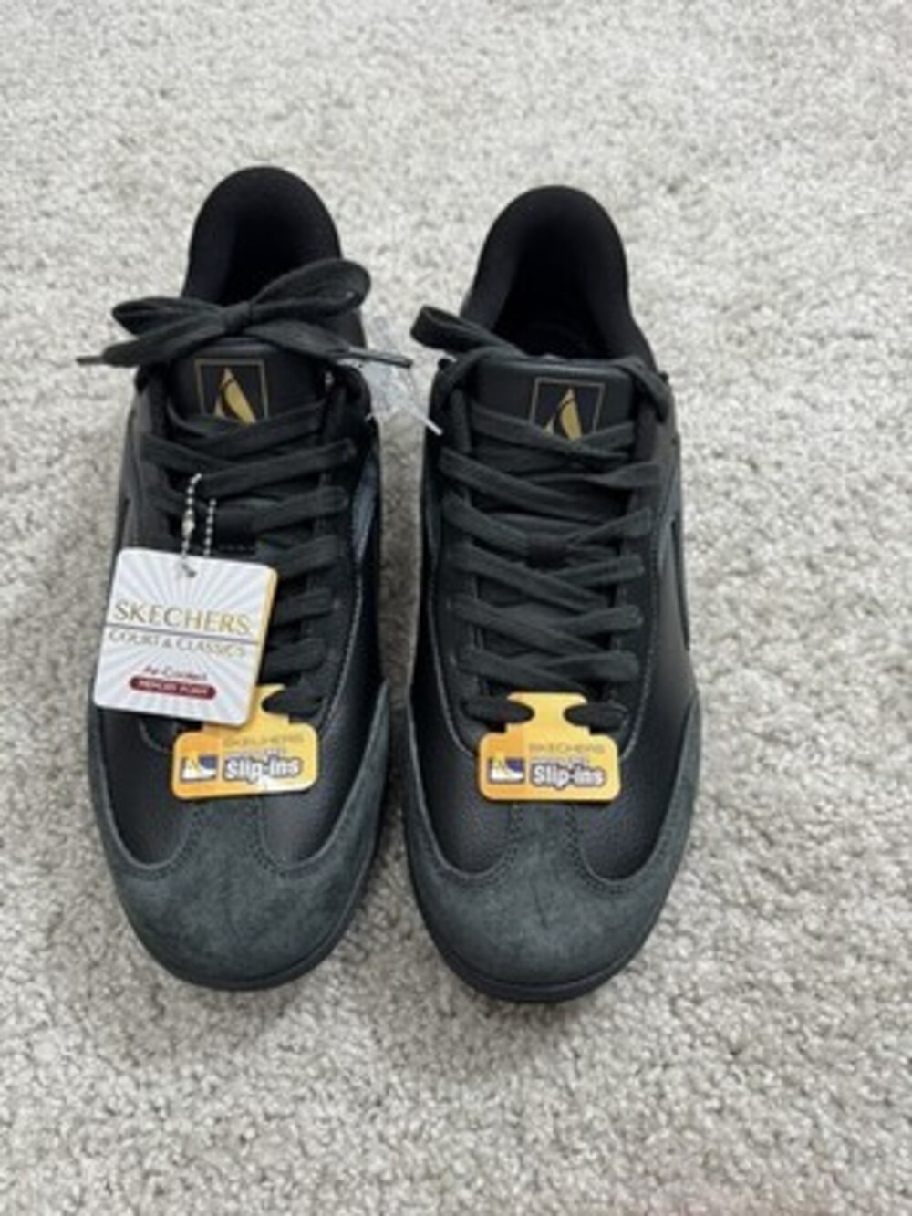 Skechers Hotshot - Relegate 254154-BKGY Mens Black Lifestyle Sneakers Shoes